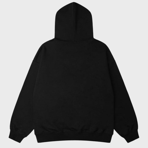 Black Streetwear Graphic Hoodie