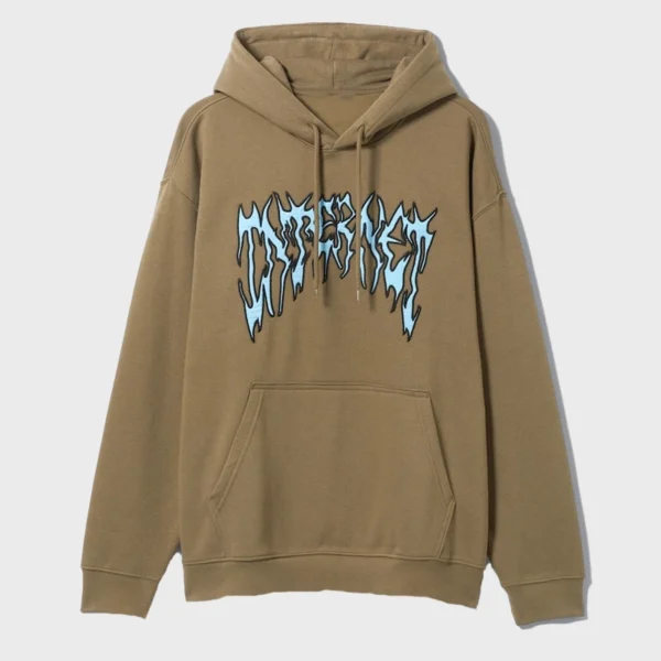 Oversized Graphic Beige Hoodie