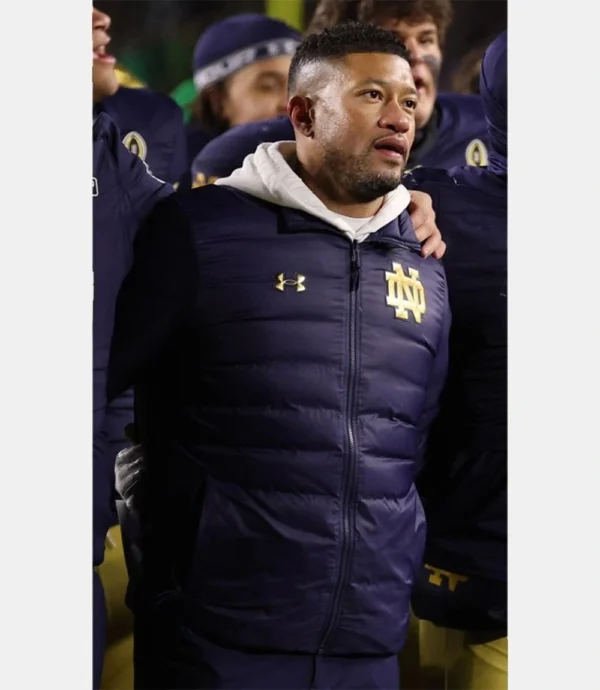 Marcus Freeman Notre Dame Puffer Jacket