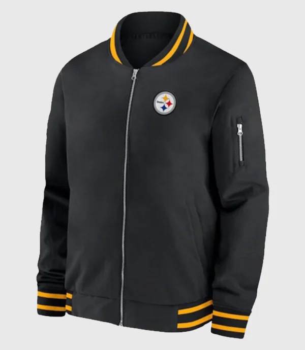 Mike Tomlin Steelers Bomber Jacket Black